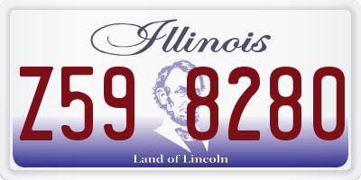 IL license plate Z598280