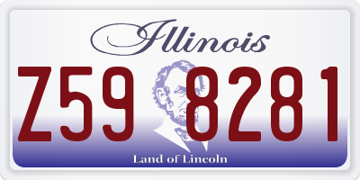 IL license plate Z598281
