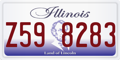 IL license plate Z598283