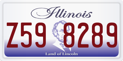 IL license plate Z598289