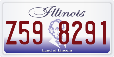 IL license plate Z598291