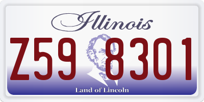 IL license plate Z598301