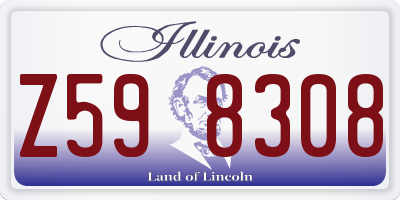 IL license plate Z598308