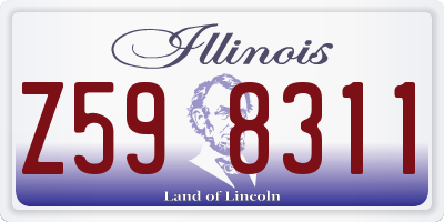 IL license plate Z598311