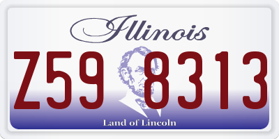 IL license plate Z598313