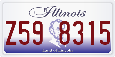 IL license plate Z598315