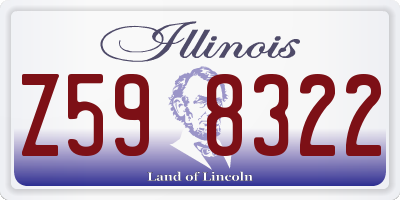 IL license plate Z598322