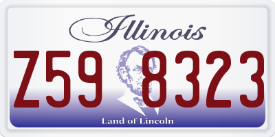 IL license plate Z598323