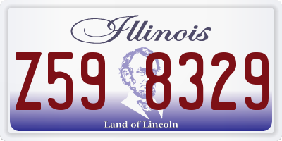 IL license plate Z598329