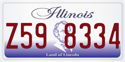 IL license plate Z598334