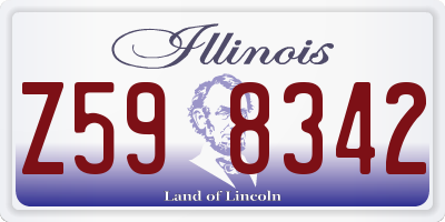 IL license plate Z598342