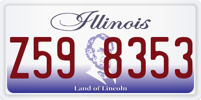 IL license plate Z598353