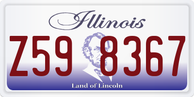 IL license plate Z598367