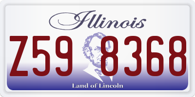 IL license plate Z598368