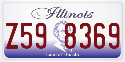 IL license plate Z598369