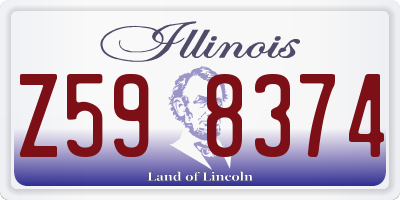 IL license plate Z598374