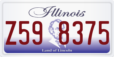 IL license plate Z598375
