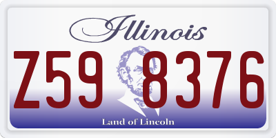 IL license plate Z598376