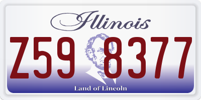 IL license plate Z598377