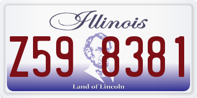 IL license plate Z598381
