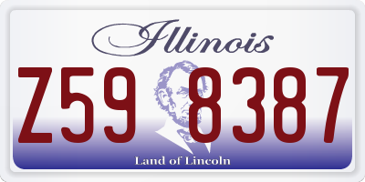 IL license plate Z598387