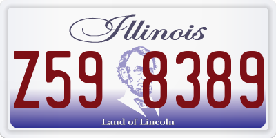 IL license plate Z598389