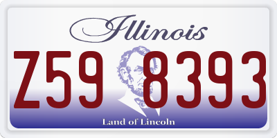 IL license plate Z598393