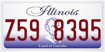 IL license plate Z598395