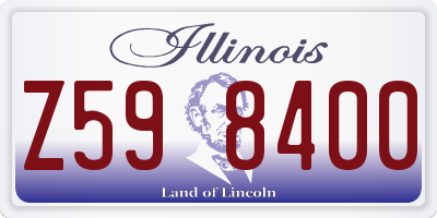 IL license plate Z598400