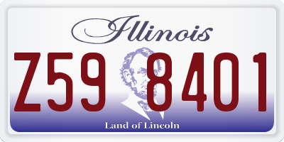 IL license plate Z598401