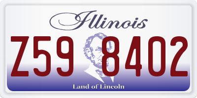 IL license plate Z598402