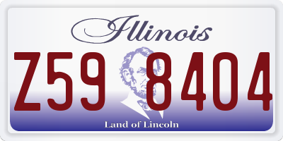 IL license plate Z598404