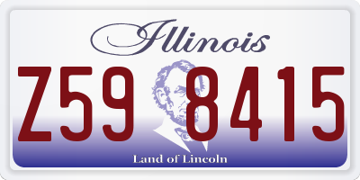 IL license plate Z598415
