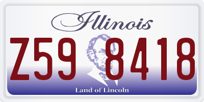 IL license plate Z598418