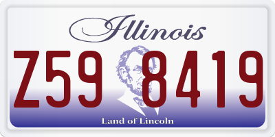 IL license plate Z598419