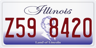 IL license plate Z598420