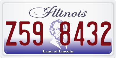IL license plate Z598432