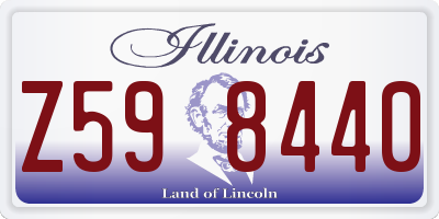 IL license plate Z598440
