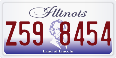 IL license plate Z598454