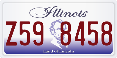 IL license plate Z598458
