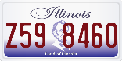 IL license plate Z598460