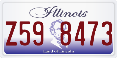 IL license plate Z598473
