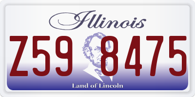 IL license plate Z598475