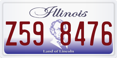IL license plate Z598476