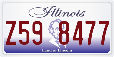 IL license plate Z598477