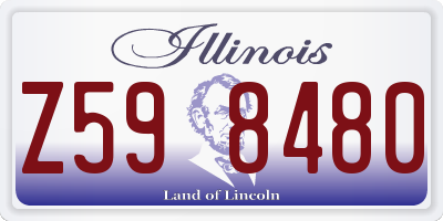 IL license plate Z598480