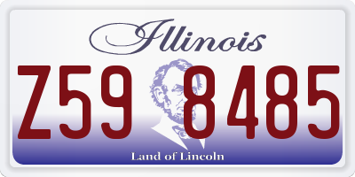 IL license plate Z598485