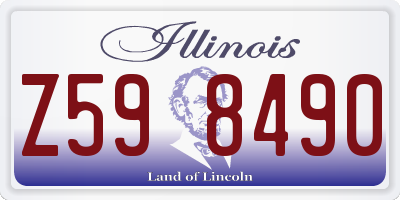IL license plate Z598490