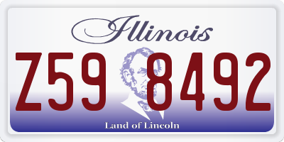 IL license plate Z598492