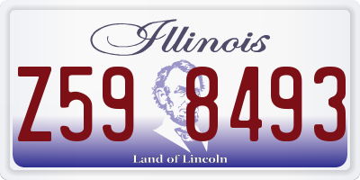 IL license plate Z598493